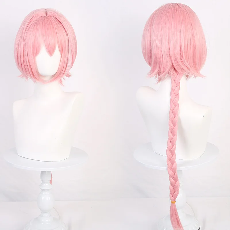 

Парик для косплея аниме Fate Astolfo, белый, розовый, 100 см, розовая сетка, термостойкие синтетические волосы для вечеринки, реквизит с сетчатой подкладкой Rose