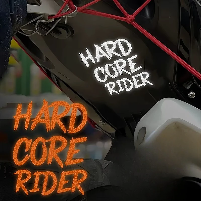 Waterproof Vinyl Decal for Motorcycle Fuel Tank Fairing Body Scratch Cover Decor Hard Core Rider Sticker