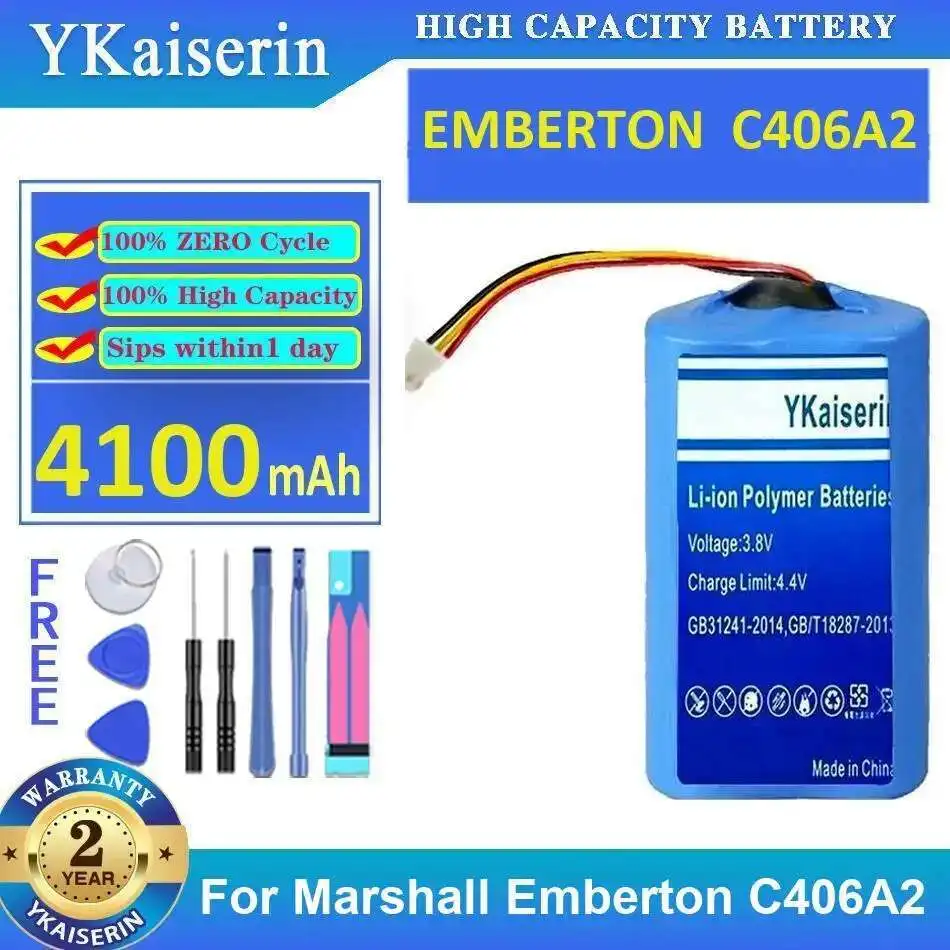 

Portable Speaker Battery Good Low-Temperature Performance 4100mAh For Marshall Emberton C406A2