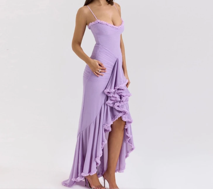 2025年夏 欧米風 エレガント ワンピース レディース ストレスレス スカート ロングドレス ノースリーブ イブニングドレス レディース ストリートウェア