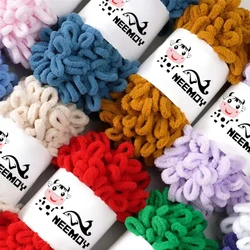 100g/Roll Finger Loop Yarn Thread Puffy Soft Chenille Chunky Yarn Hand Woven Blanket Scarf Crochet Knitting Thread DIY Yarn Sale