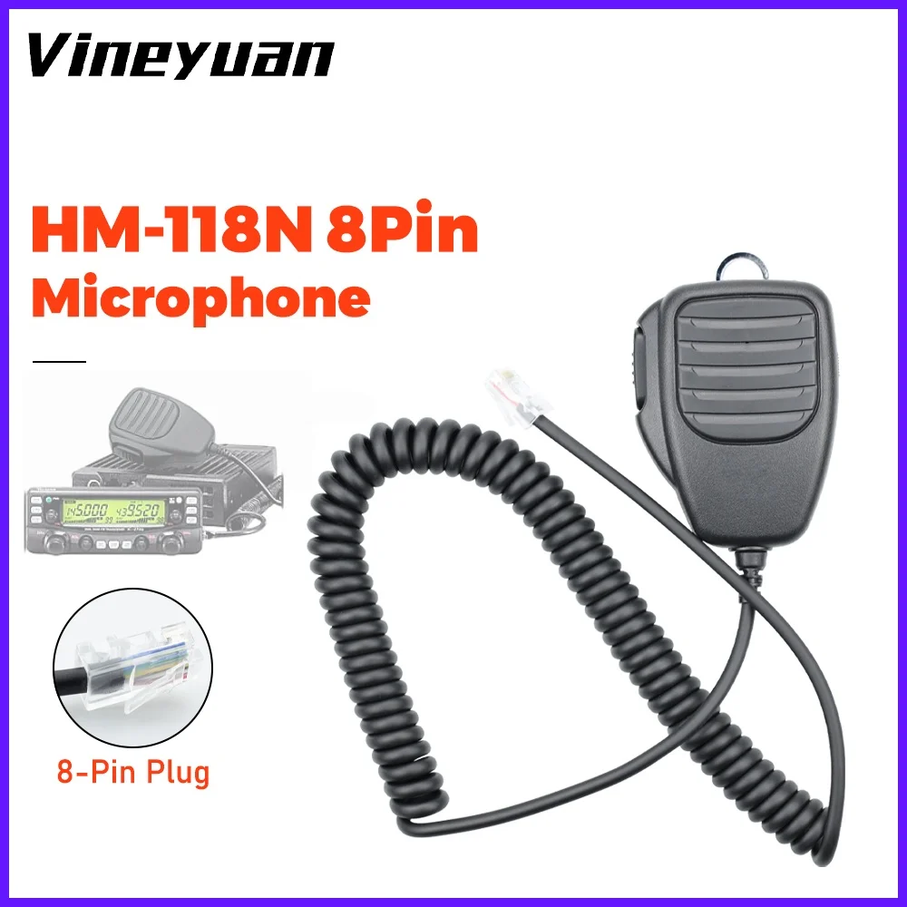 НОВЫЙ 8-контактный микрофон HM-118N для радиостанций ICOM IC-208, IC-706, ID-800H, IC-F221, IC-2100H, IC-2720H, IC-2725E, IC-2800H, IC-V8000, IC-F621TR.