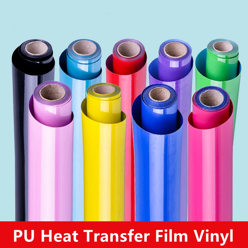 Película de vinilo de transferencia de calor, rollo de 50cm x 50m, Compatible con máquina de prensado en caliente, HTV Easyweed PU