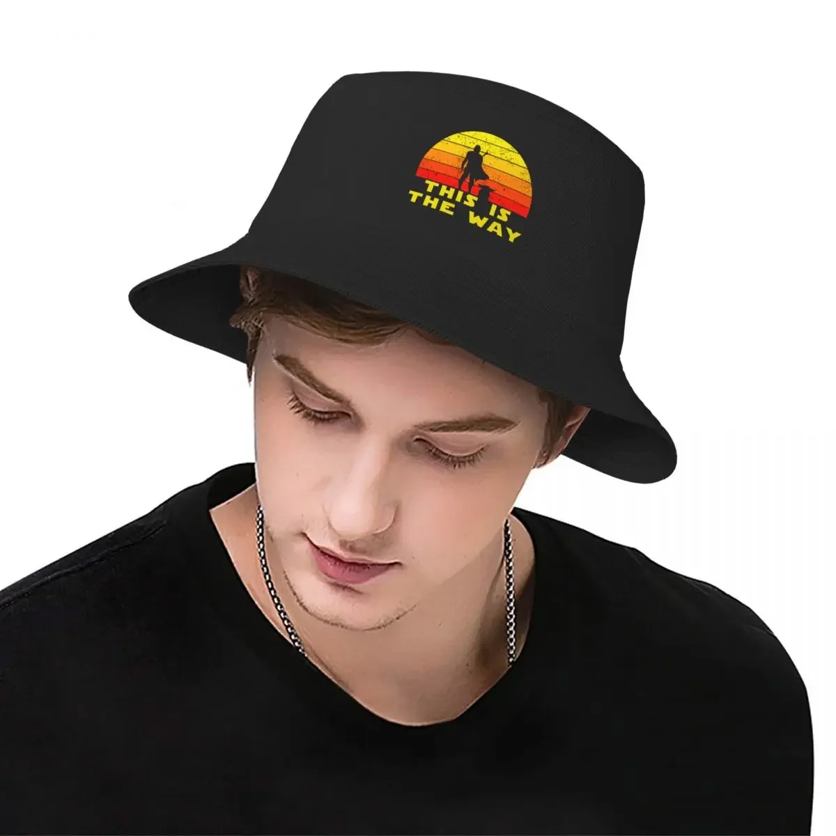 Mando Retro This is The Way ( variant ) Bucket Hat tea Hat Hat Men Wear Women's