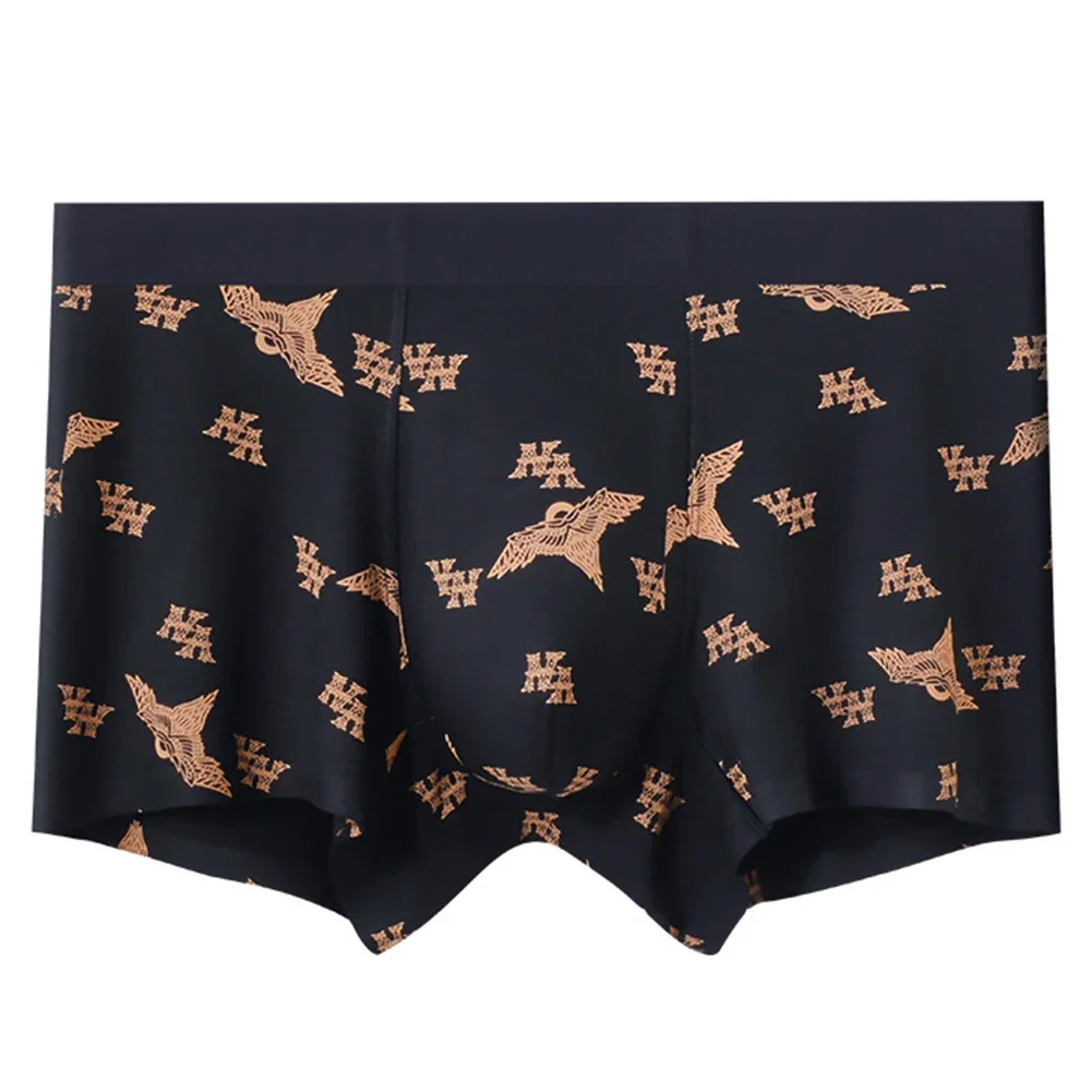 ملابس داخلية رجالي مطبوعة بدون خياطة قابلة للتنفس، مريحة ومتعددة الألوان