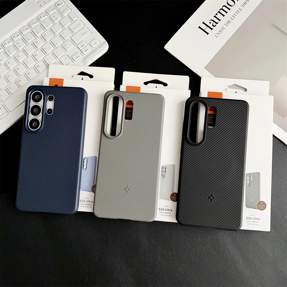 Etui Spigen TPU Magnetic Case do Samsung Galaxy S26 S25 Ultra S26 Plus S25 z obsługą bezprzewodowego ładowania Magsafe, odporne na wstrząsy, matowe, miękkie etui. — zdjęcie produktu 6