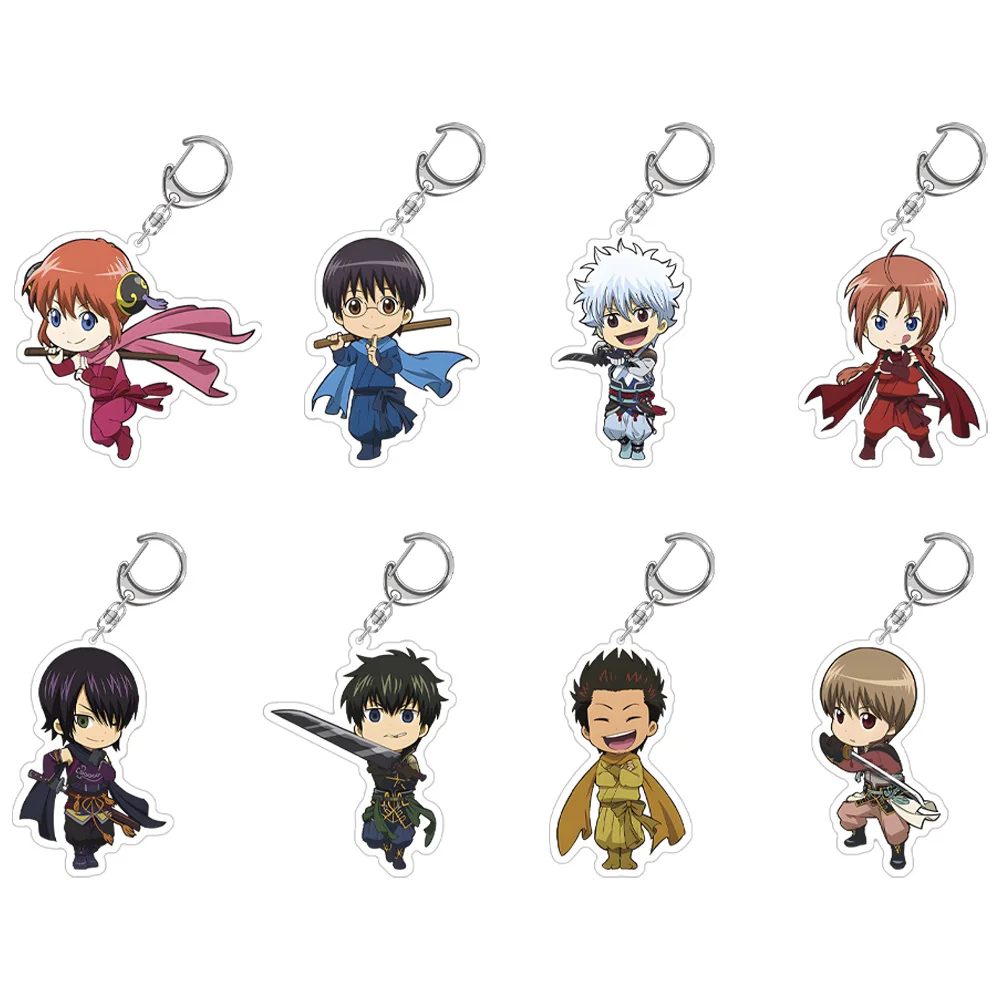 guo-xiao-luo-аниме-периферийный-магазин-gintama-yorozuya-gin-chan-shinsengumi-mimawarigumi-okama-bar-акриловый-брелок-кулон-Декор