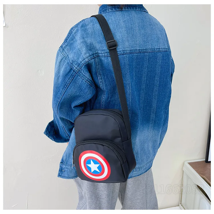Disney Spider-Man New Children's Shoulder Oblique Bag Cartoon Fashion Boys' Waist Bag Large Capacity Children's Shoulder Bag