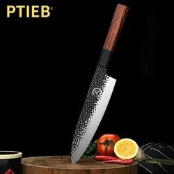 PTIEB Santoku Knives Forged Kitchen Fish Killing Knife Sushi Sashimi Cook's Knife Fruit Knife Vegetable Knife