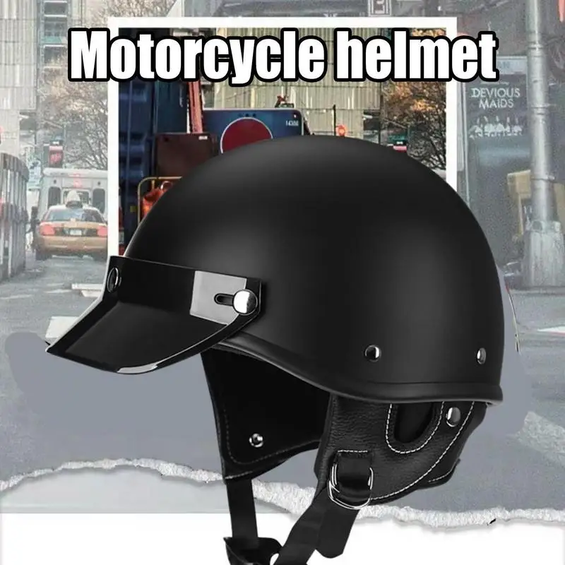 

M/L/XL Outdoor Motorcycle Riding Cover Half Head And Face Protection Street Riding Hard Head Caps Face Protection Bicycle Helmet