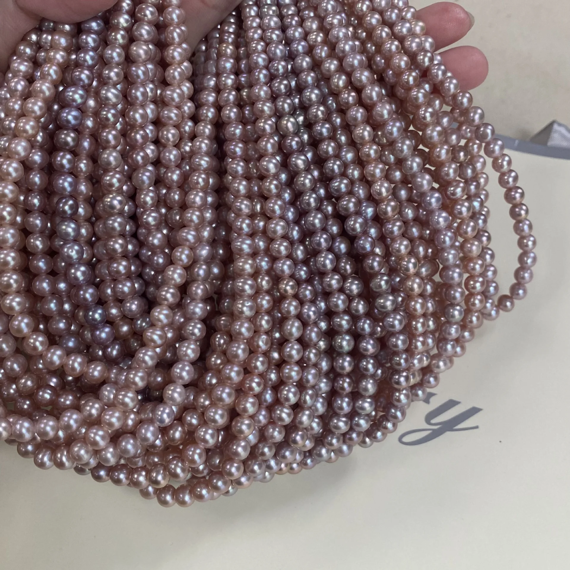 Gorgeous necklace AAAA5-6mm exquisite natural pearl necklace with 16in;18in/925s buttons supporting customized sizes