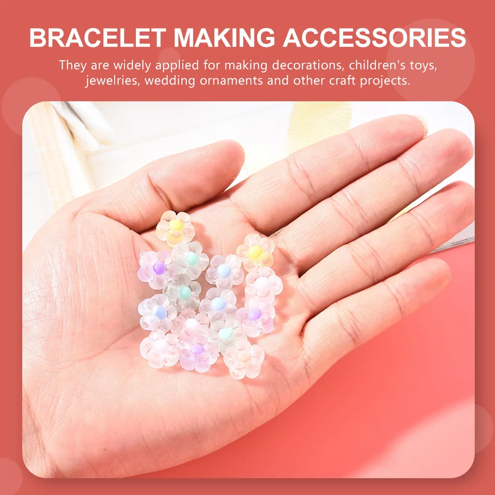 

Acrylic Beads Beaded Jewelry Small Loose Spacer Craft Large Hole Assorted Charm for Making Diy Clear Colored