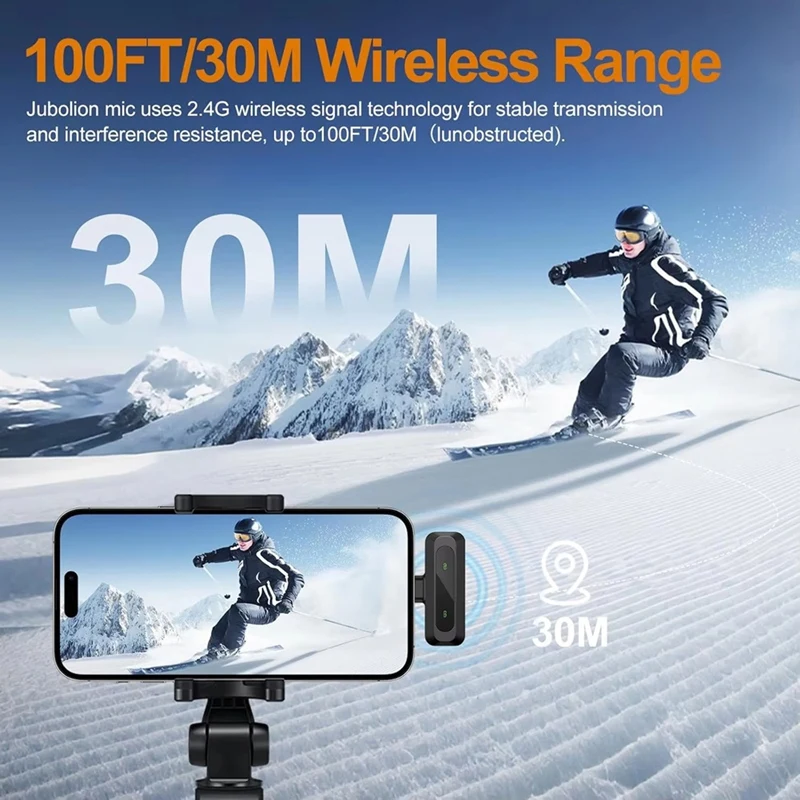 

Беспроводной петличный микрофон для ноутбука Android, прямая трансляция, игровой интервью, запись видеоблогов, мини-микрофон-AC17