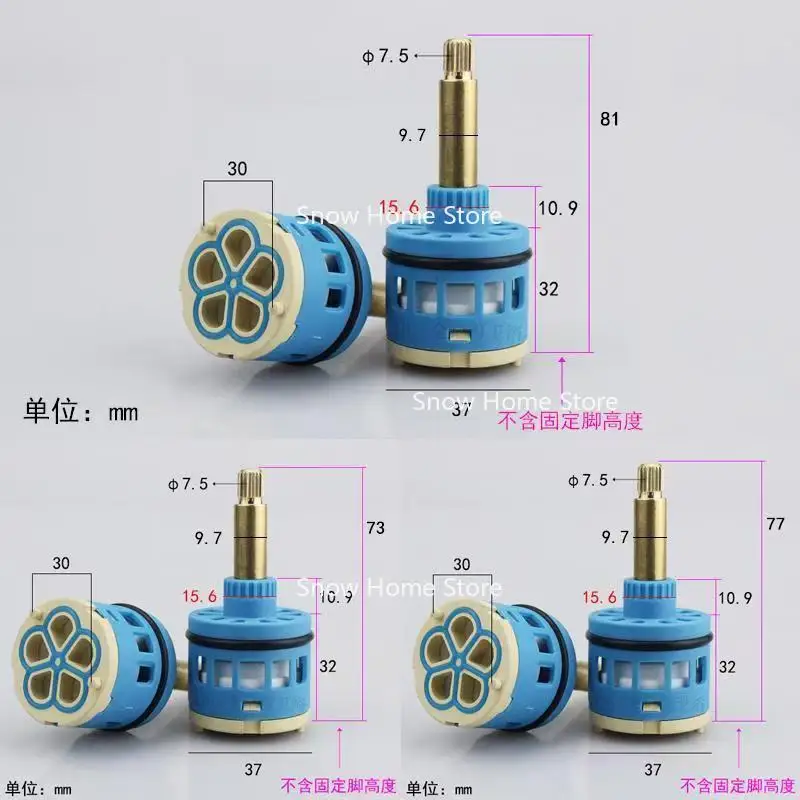 

1PC Wall Mounted Concealed Shower Faucet Diverter Valve Shower Faucet Cartridge 5-hole Water Separator Valve Core