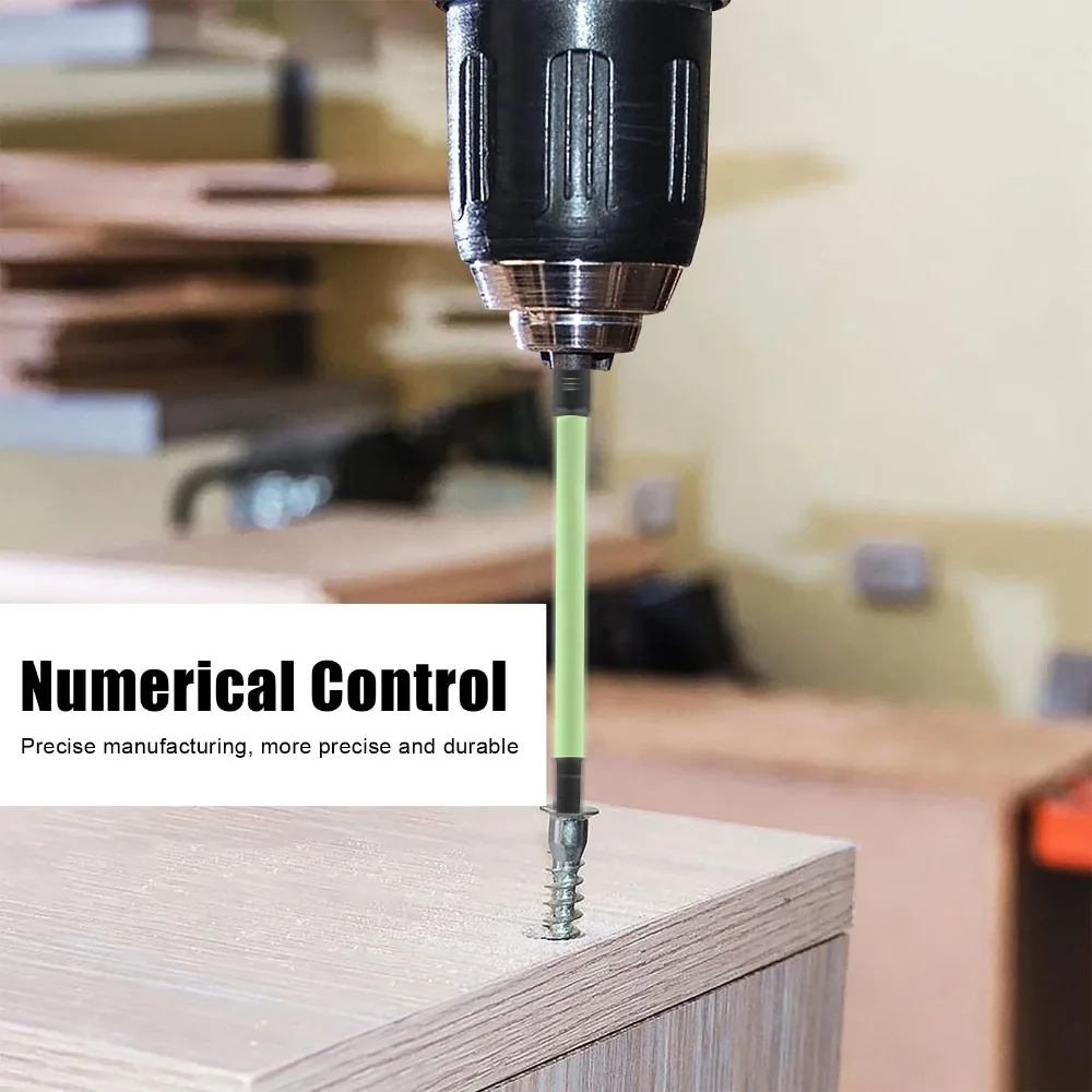 10pcs Magnetic Tips Hex Drill Bit Set S2 Alloy Steel H1.5 To H12 Impact Hex Drill Bit 100mm Long 1/4