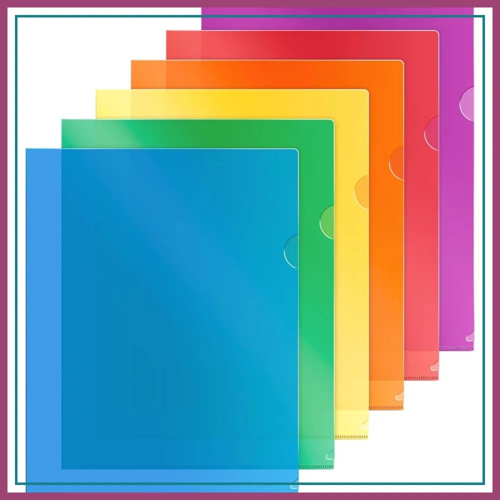 

Clear Plastic Folders for Documents, 12 Pack Letter Size 8.5x11, Durable Poly File Sleeves for School Office Home