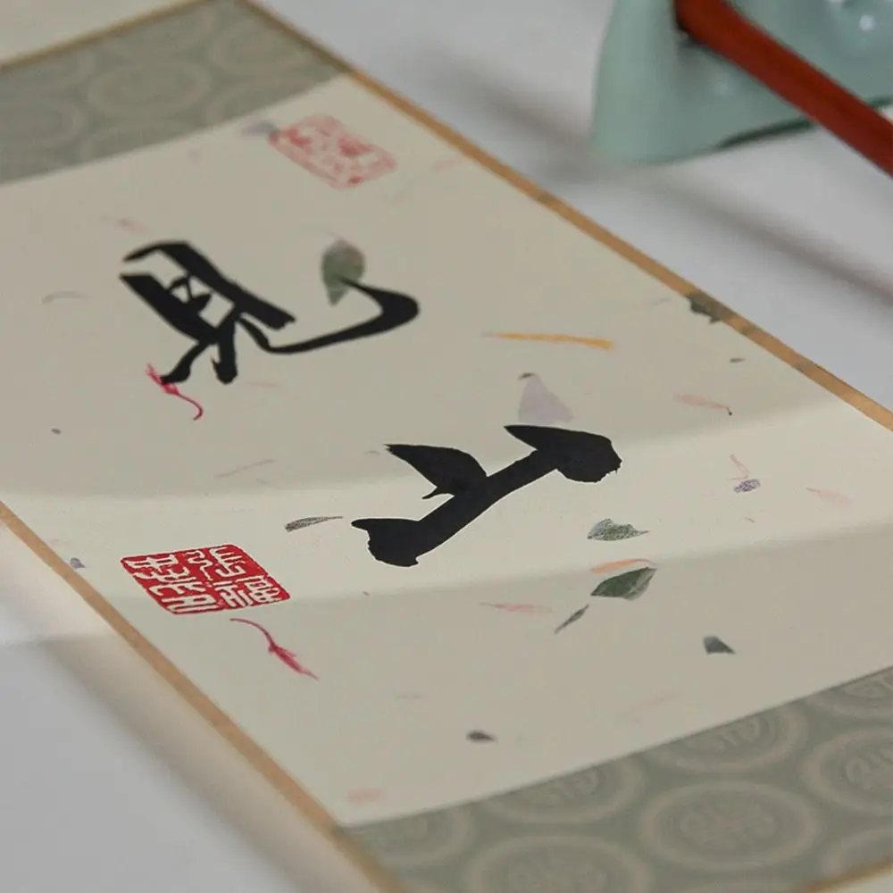 Painting Drawing Paper Vintage Rice Paper Scroll Blank Hanging Scroll Chinese Style Mini Blank Trumpet Scroll Self-made Gifts