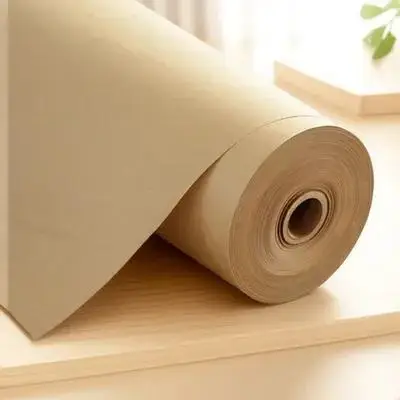 1 لفة ورق تغليف كرافت بني 120Gsm 18In × 10Ft هدية باقة الزهور التفاف لتقوم بها بنفسك لوحة الإعلانات الحرفية صنع لفة ورق الجزار