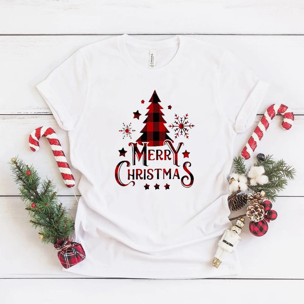 Family Christmas Matching Outfits Xmas Party Gifts Clothes Mother Father Daughter Son T-shirt + Baby Bodysuit Casual Family Look