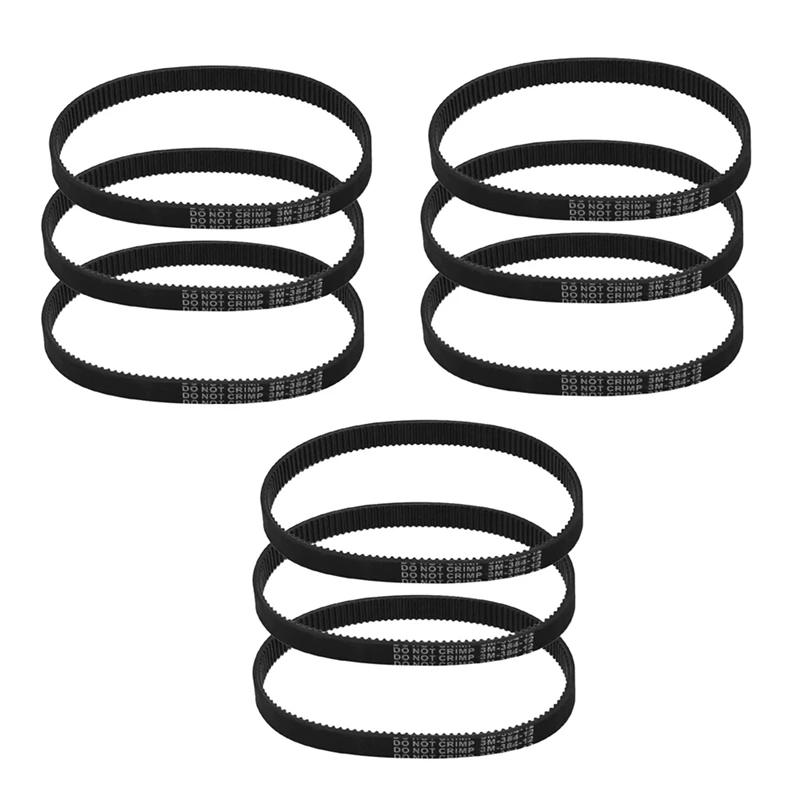 9Pcs 3M-384-12 Drive Belt For Electric Bike E-Bike Scooter Motorcycle