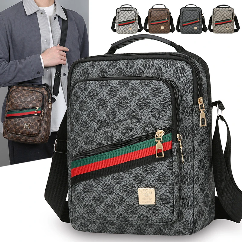 

Мужская сумка через плечо, многослойная, вместительная, водонепроницаемая, из оксфордской ткани, повседневная, деловая, для путешествий и ежедневных поездок