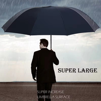 130cm/51.18in Oversized Folding Umbrella Windproof and Waterproof Large Sun and Rain Umbrella for Travel and Family Use