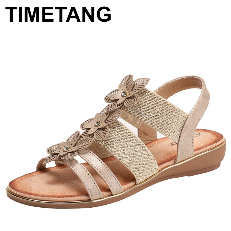 

Размер 36-42, женские сандалии, пикантные повседневные вечерние кожаные летние сандалии на низком каблуке с открытой пяткой, туфли на плоской подошве в римском стиле