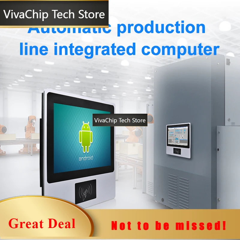 VivaCT12.1Inch Swipe Card AIO Computer With CapacitiveTouch Screen Android System Fully Enclosed Back Cover Effective Dustproof