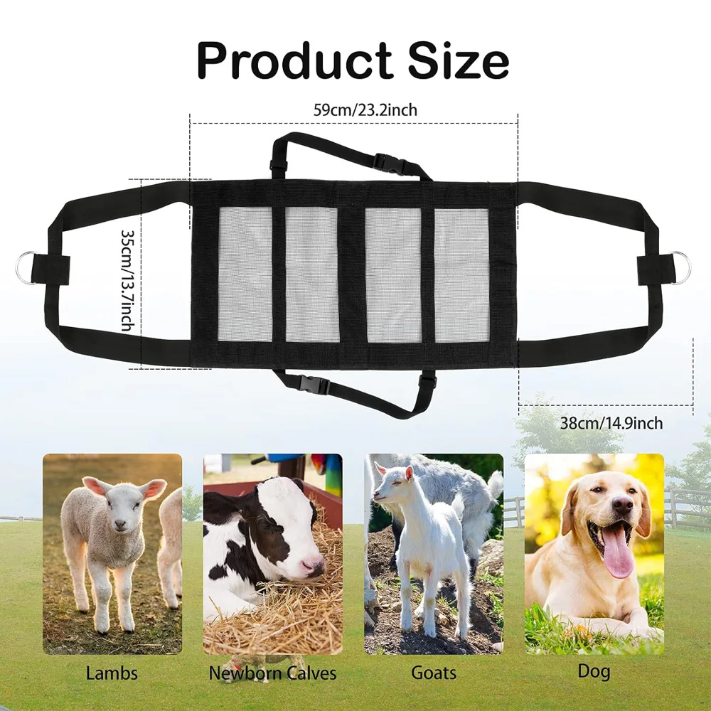 Calf Sling for Weighing Animals Calf Scale Hanging Weight Scale Sling with Adjustable Straps for Weighing Calves Lambs Goat Baby