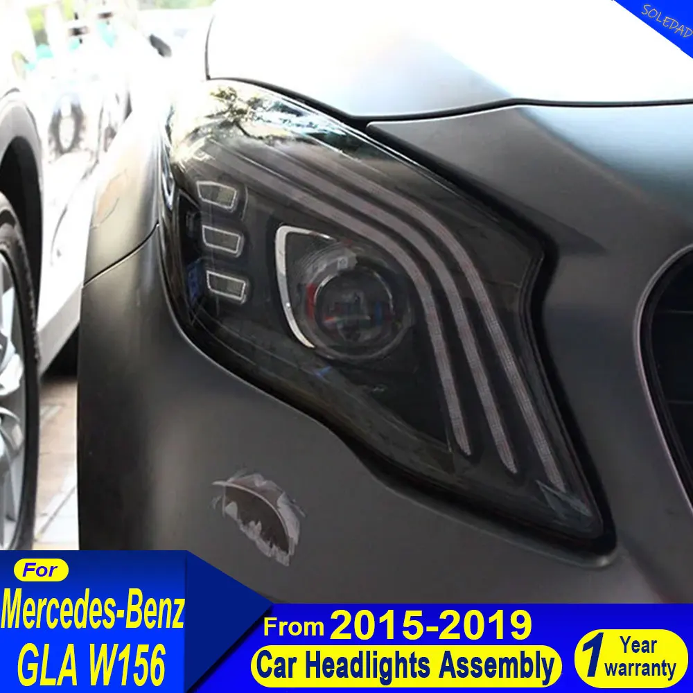 CAR LED Headlamp Assembly for Benz GLA W156 2015-2019 X156 Headlights LED DRL Turning Animation Front HeadLights Plug and Play