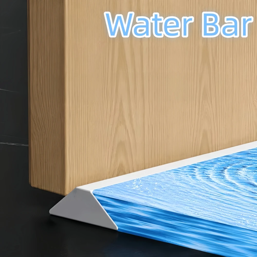1PC Collapsible Shower Water Dam Threshold Water Stopper Barrier Retention System Keeps Water Inside Dry and Wet Separation