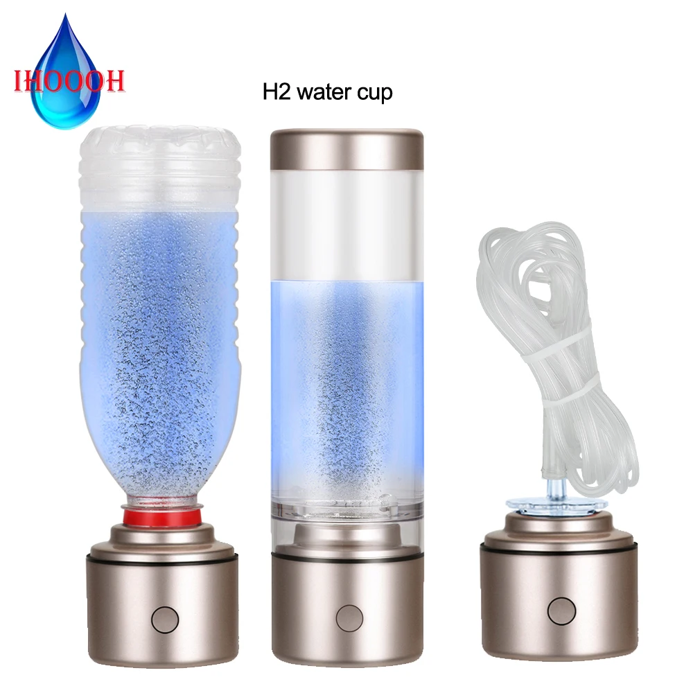 Tragbare Nano-Wassergeneratorflasche mit hohem Reichhaltigem Wasserstoff, antioxidativer H2-Wasserbecher, ORP SPE, elektrolytischer Ionisator, atmendes H2-Gas