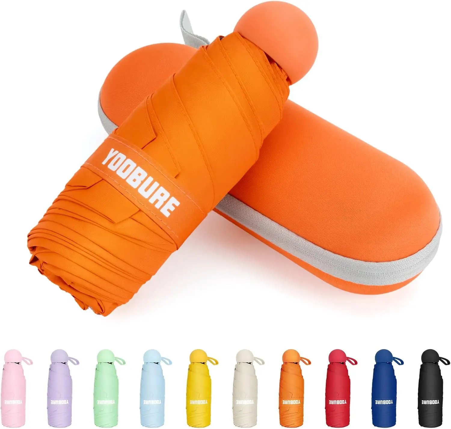 

Travel Umbrella Portable Compact Umbrellas, Pocket Mini for Purse, Umbrellas for UV Sun & Rain Small for Backpack, Umbrella