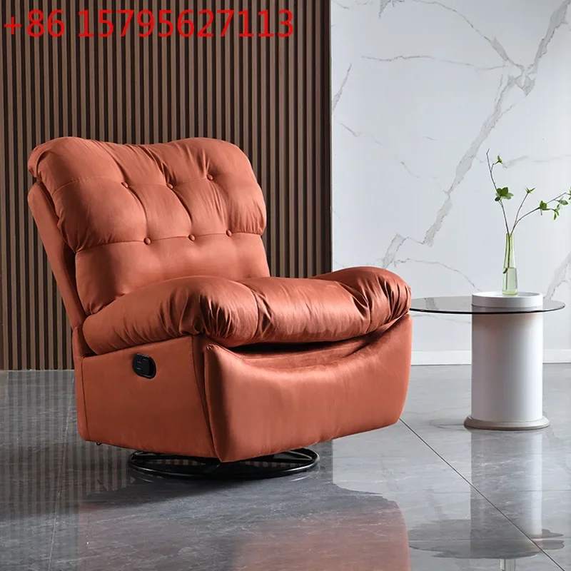 Multifunctional cloud sofa electric reclining, rocking and rotating single sofa chair
