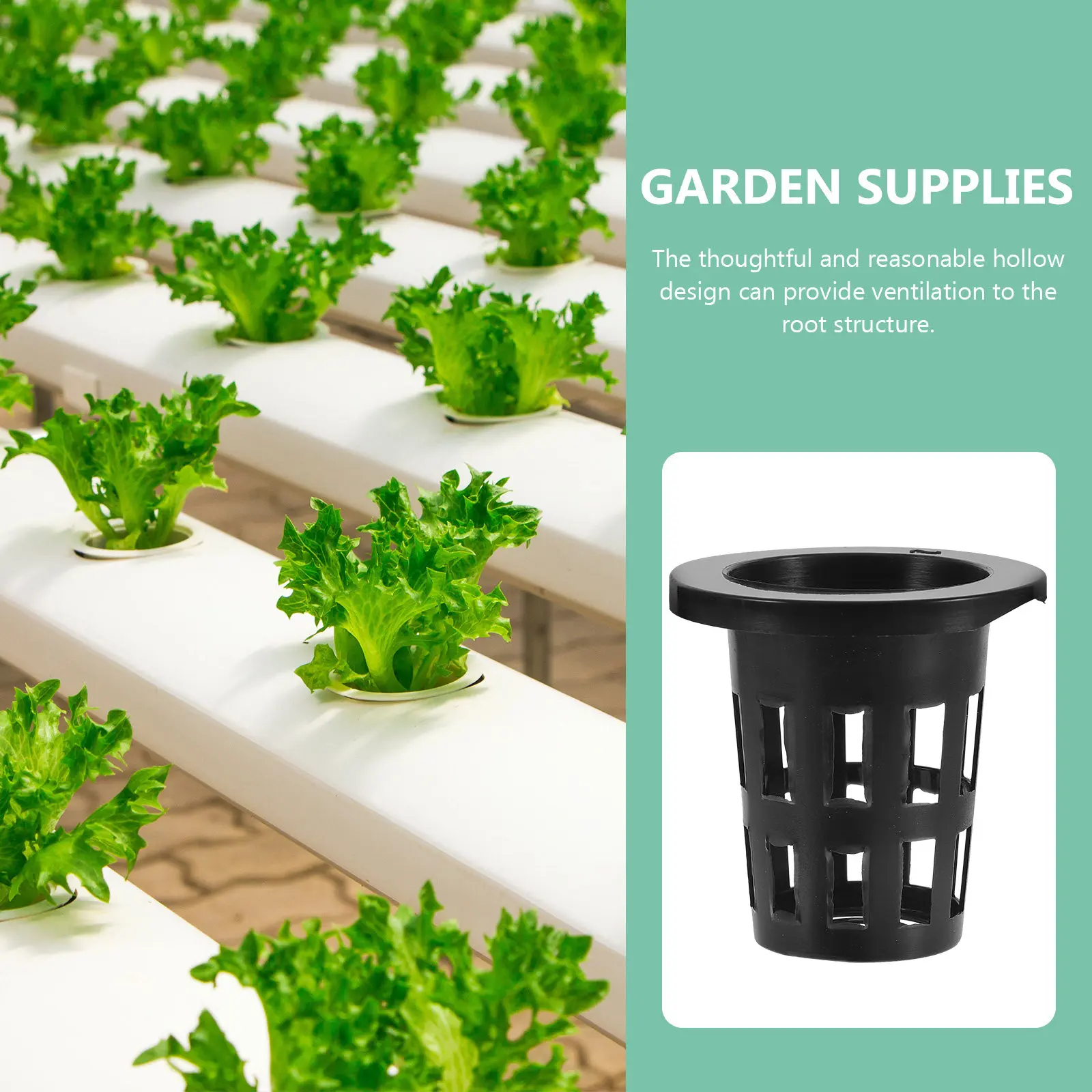 50Pcs Plastic Planting Baskets Hydroponic Net Pots Slotted Mesh Cups for Herb Vegetable Farming Garden Cultivation Tools