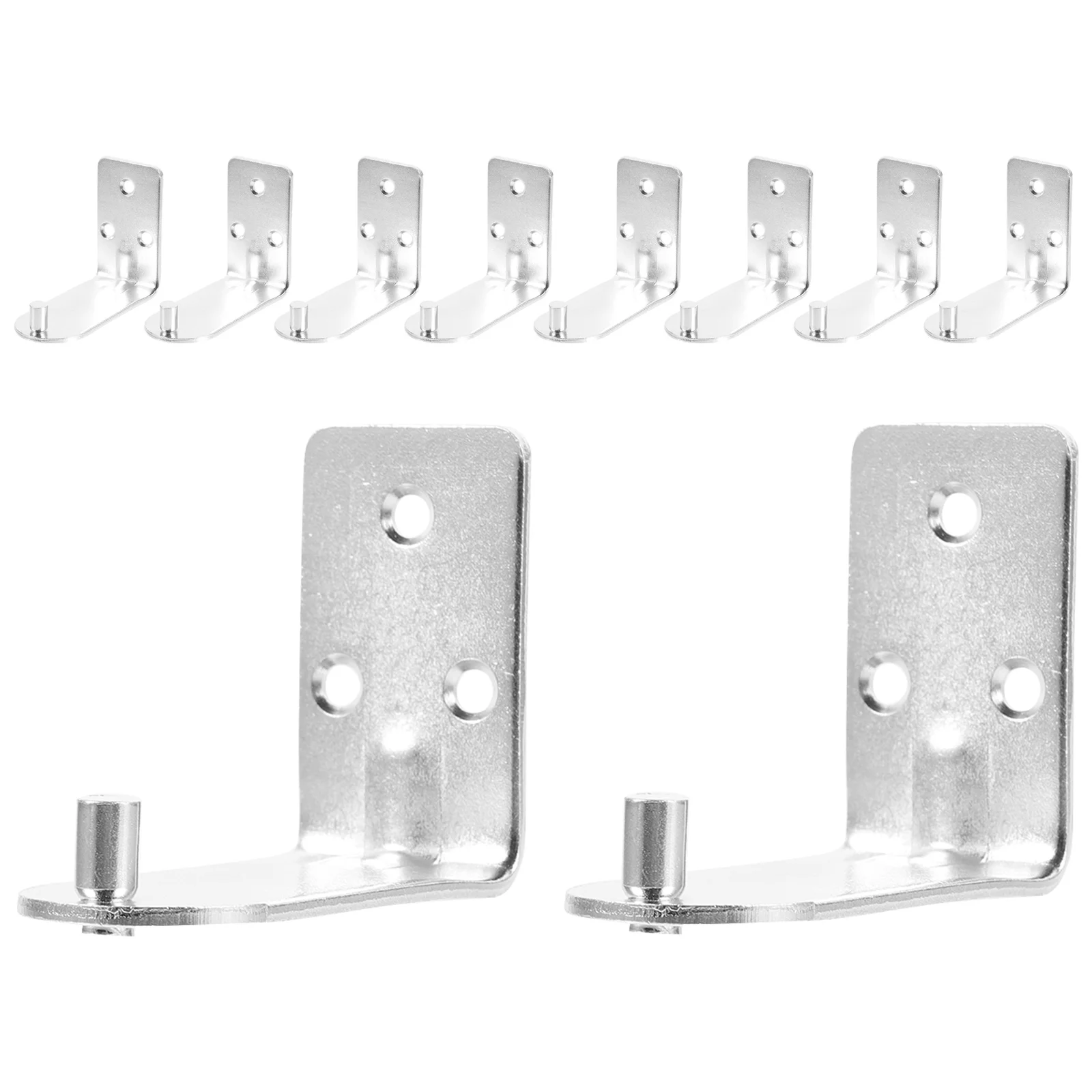 

10 Pcs Brackets for Shelves Fire Extinguisher Hook L-shaped Iron Galvanized Hanger Accessories Wall Holder Mounting