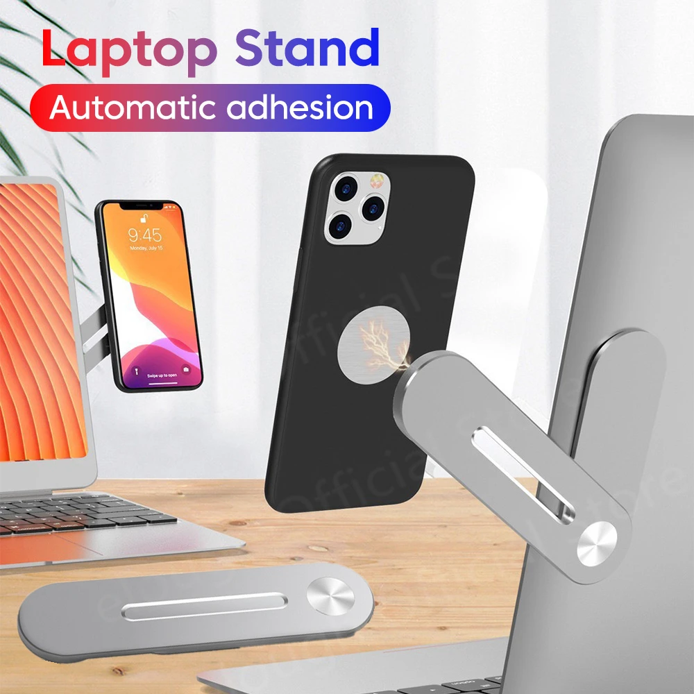 

Invisible Foldable Magnetic Laptop Phone Holder Laptop Same Screen PhoneStand Computer Monitor Side Display Expansion Back Mount