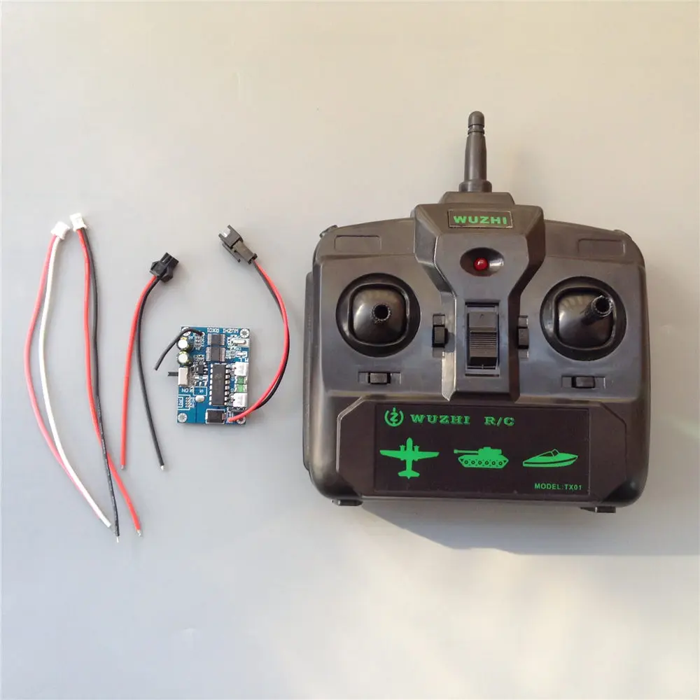 4CH 2A Dual-motor differential steering, 2.4G Remote Controller With Receiver For RC boat/tank  Speed regulation Variable speed