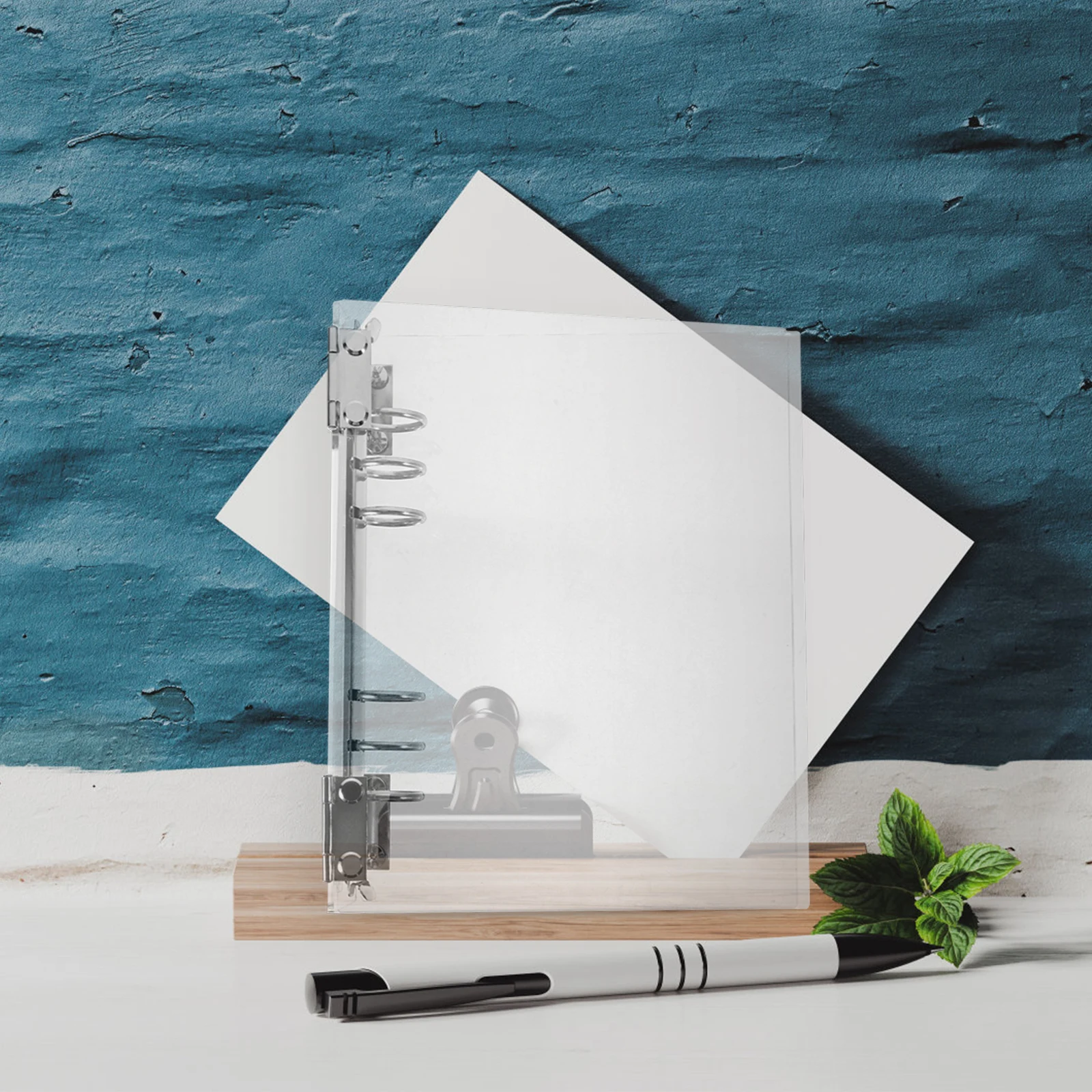 

Acrylic Hand Ledger Shell A5 Notebook Cover Clear Binder Folder Filler Paper Campus Journal Storage Protective Case