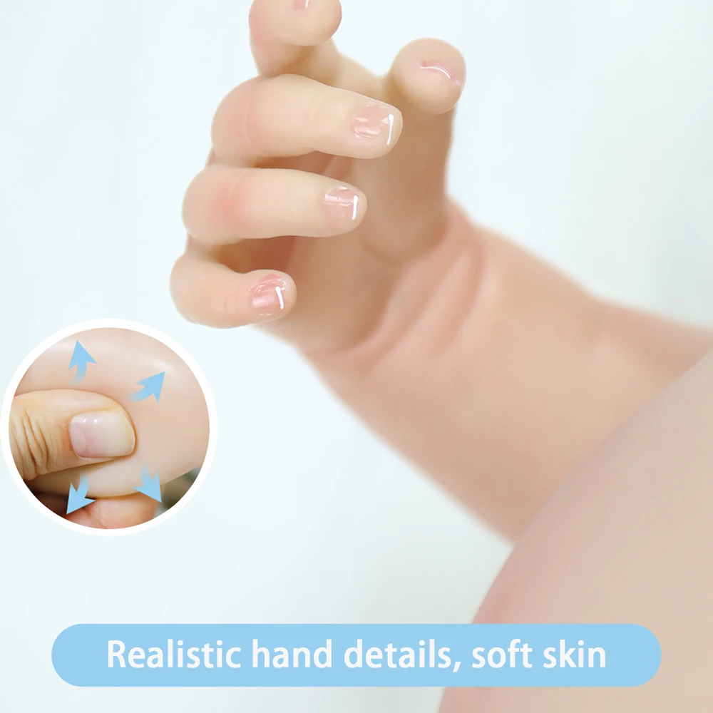 19 pollici Loulou Ragazzo o Ragazza Bebe Bambole Reborn Realistiche Fatte a Mano 3D Verniciate in Vinile Bambola Giocattolo Figura Regalo di Natale di Halloween per la Ragazza