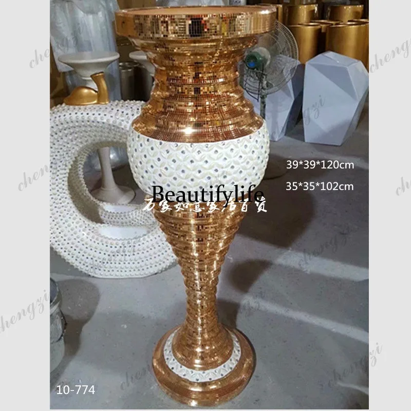 A95 new Chinese floor-to-ceiling large vase flower arrangement FRP flower ware hotel shopping mall decoration