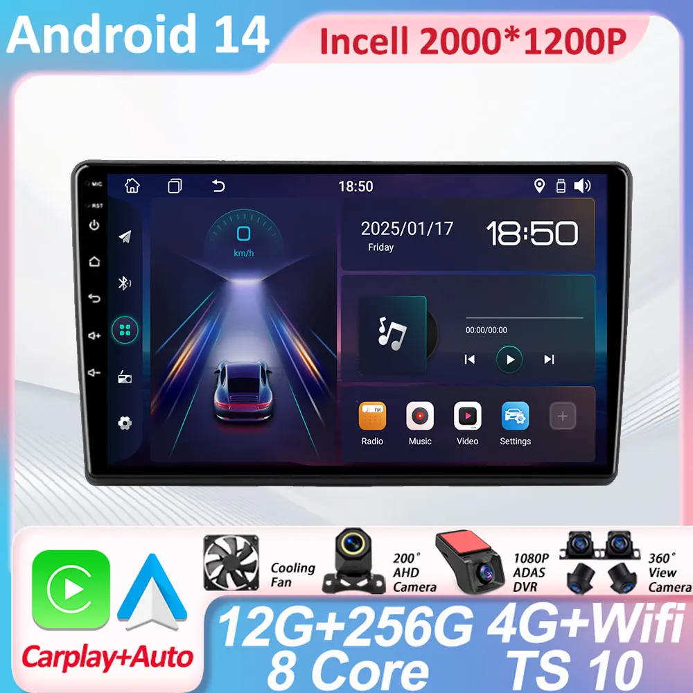

2Din Car Raido Stereo Multimedia Player Carplay Android Auto For Kia Ceed ED 2006 - 2012 8 Core AutoMotive GPS Navigation BT