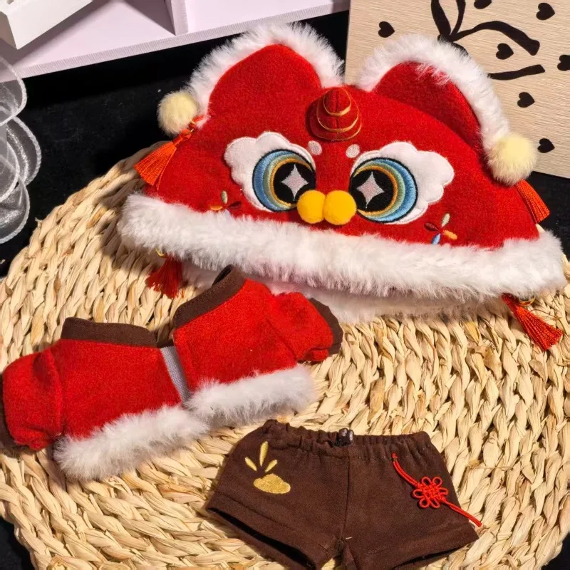 20cm Anime Classic Chinese New Year Monster Kawaii Cosplay DIY Doll Change Suit Hood Clothes Set Cartoon Dress Up Toy Fans Gift view 4