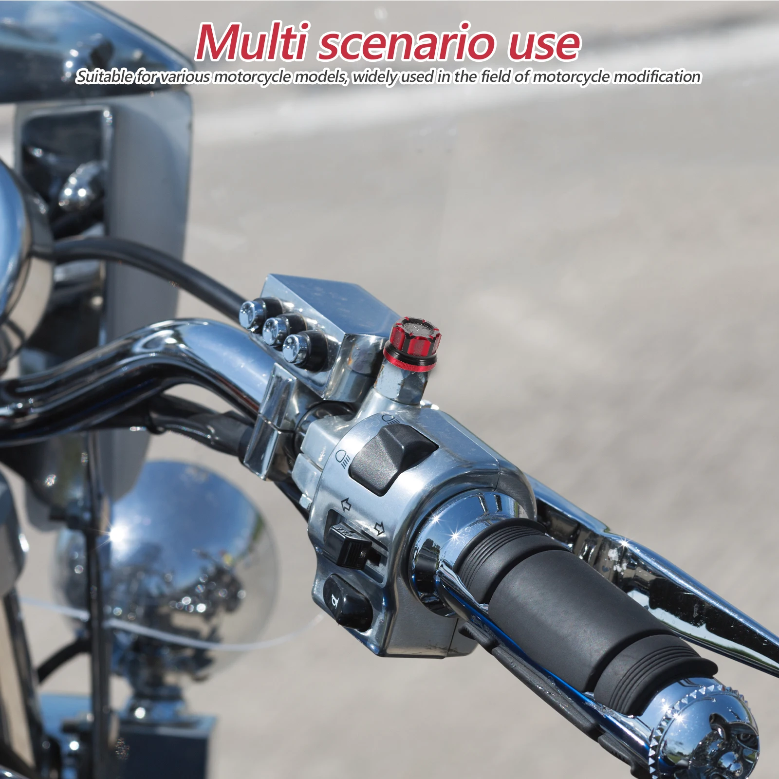 

1 Pair Motorcycle Rear View Mirror Screws M10 Aluminum Alloy Durable Blanking Plugs Universal Motorbike Accessories Stabilizing