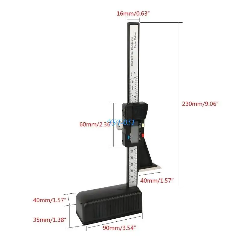 

E15A Aperture Caliper Gauge Measuring Tool with Standing Feet Base
