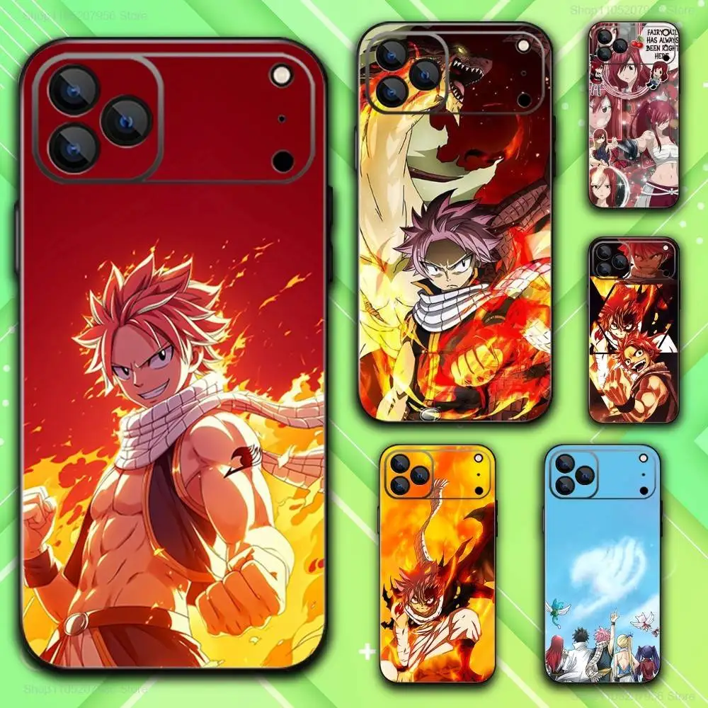 

F-Fairy Natsu T-Tail Phone Case For iPhone 17,16,15,14,13,12,11,Plus,E,Air,Pro,Max,Mini Black Cover
