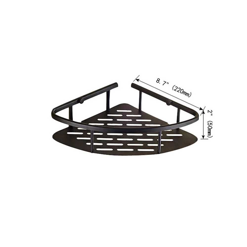 Bathroom Accessory / Black Oil Rubbed Bronze Wall Mounted Large Corner Shower Storage Basket Nba529