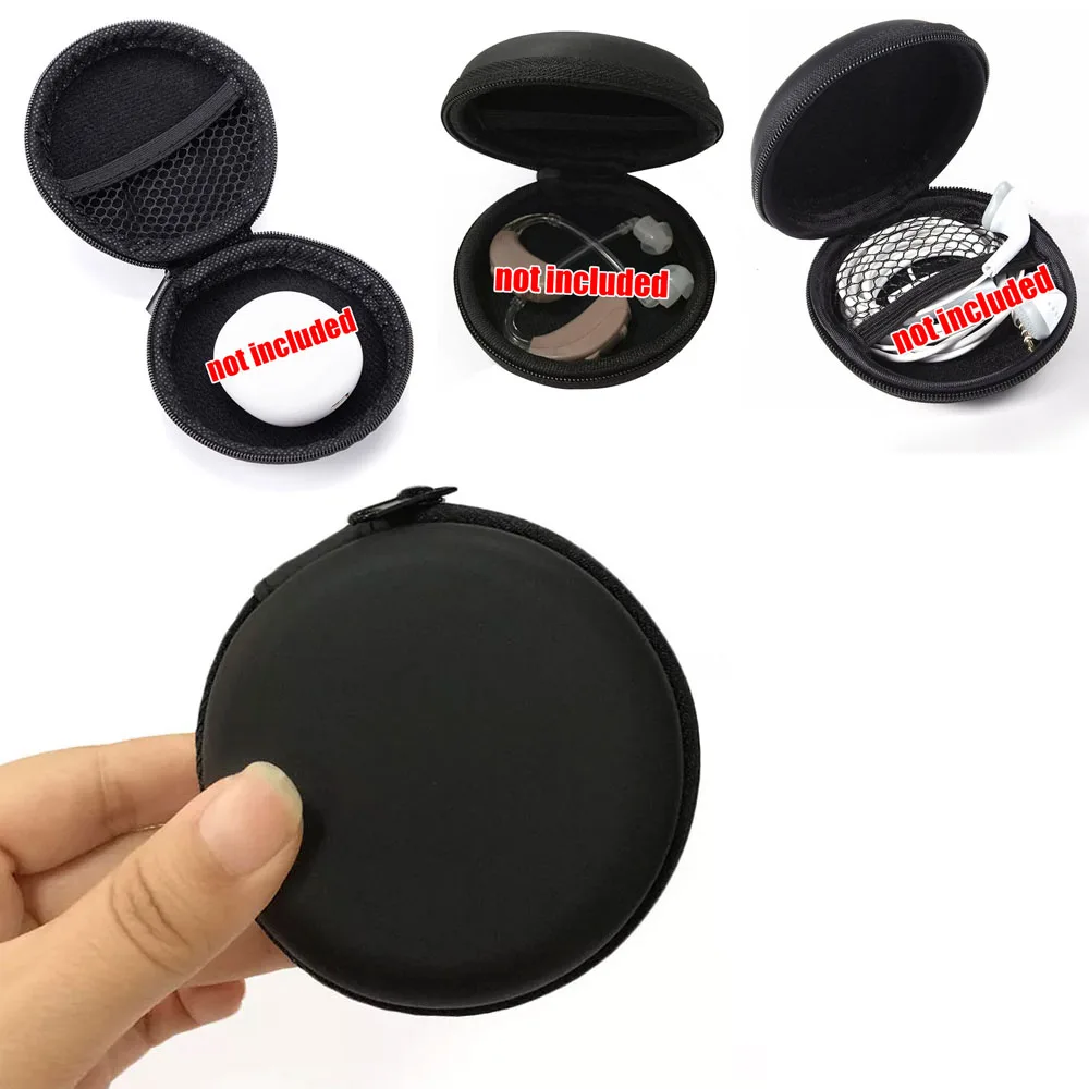 

Bluetooth Headset EVA Hearing Aid Earphone Circular Storage Bag Holder Portable Headphone Bag Case Data Cable Protective Box
