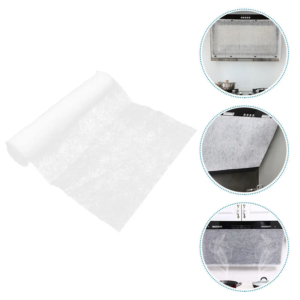 1 Roll Oil-Proof Range Hood Filter Paper High Efficiency Nonwoven Grease Filter Replacement Film Kitchen Ventilator Oil