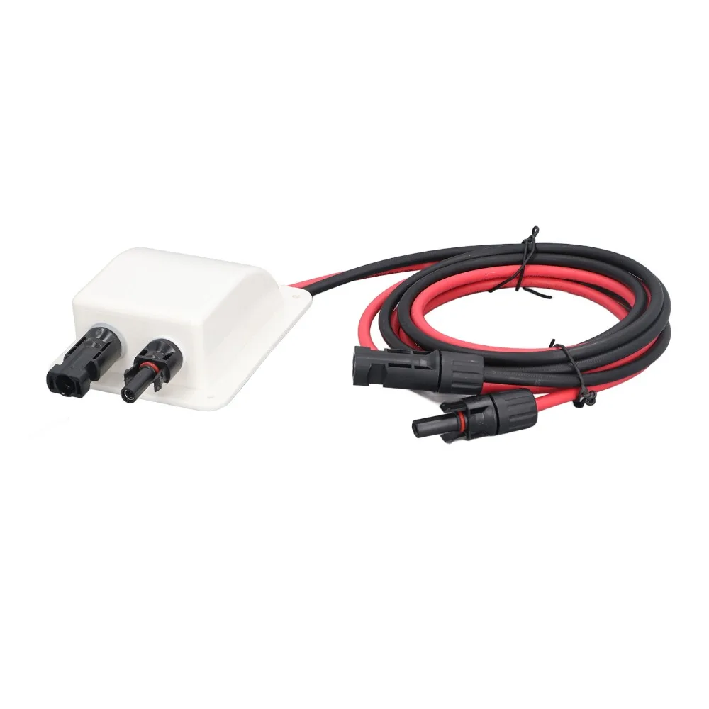 

Прочный удлинитель 2 м, ввод для солнечного кабеля, двойной вход кабеля, различные использования, водонепроницаемый корпус, солнечная распределительная коробка для путешествий